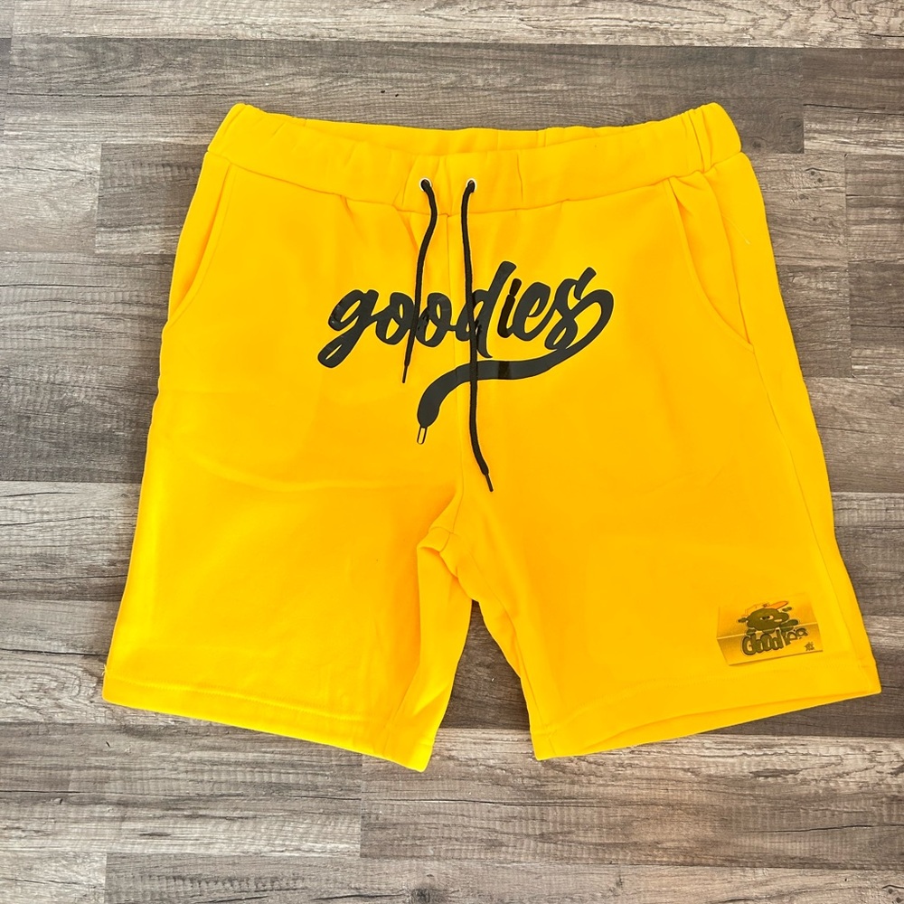 Men's Yellow Logo Sweat Shorts